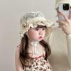 Franse Retro Prinses Baby Zonnehoed - Ademende Mesh Zomer Bucket Hoed voor Meisjes