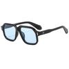  Oversized Women Sunglasses Vintage Gradient Black Blue Mirror Shades UV400 Men Fashion Sun Glasses