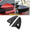 Carbon Fiber Side Rearview Mirror Cover Trim For Mazda 3 Axela   2PCS