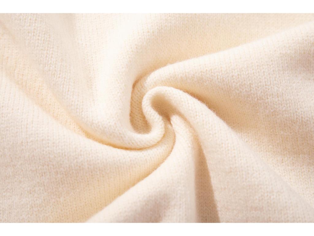 STONE Unisex Spring/Autumn Loose Knit Sweater - Solid Color, Long Sleeve, Round Neck