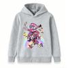 Kids Boys Girls Pullover Hoodie, Funny Cartoon Jester Characters Print Casual Warm Hooded Sweatshirt for Children