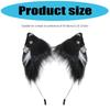 Realistic Cosplay Foxes Ears Hairband Lightweight Headband Comfortable Design For Halloween Stage Performances Daily Use