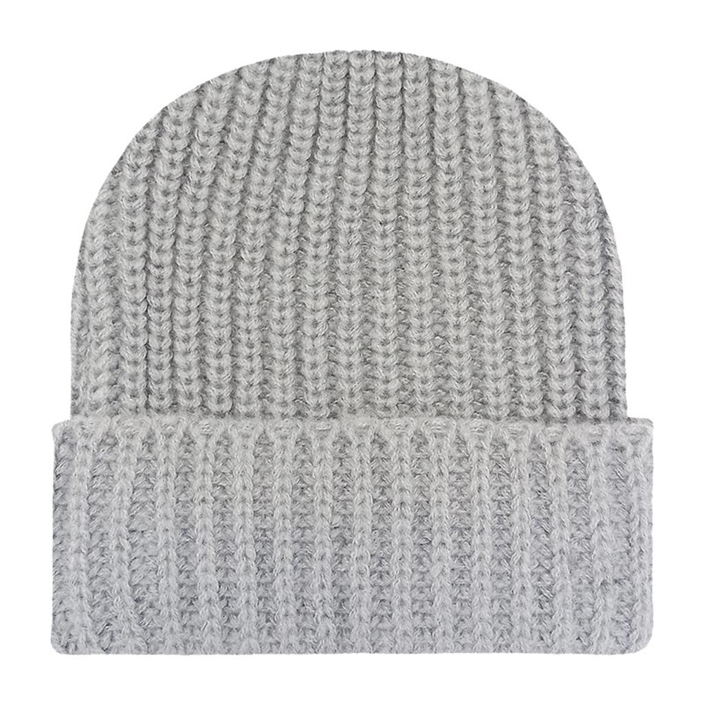 Men's And Women's Thick Needle Knitted Hat For Warmth, Flip Over Hood, Thickened Straight Strip, Versatile Yarn