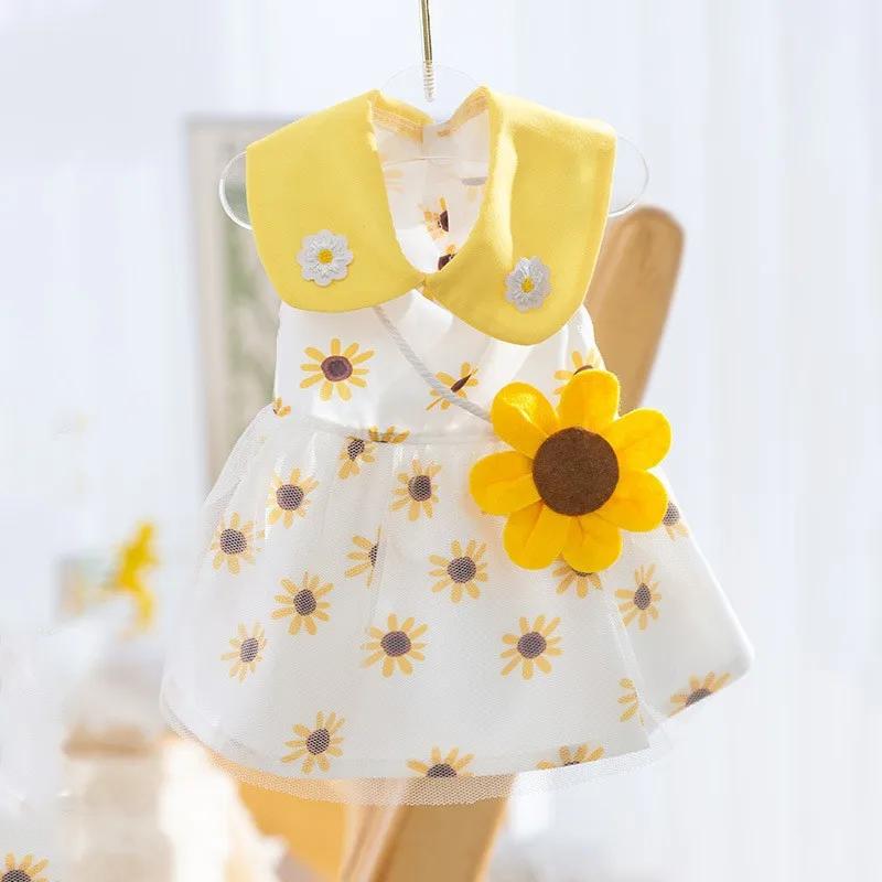 Summer New Cute Dog Dress Mesh Strawberry Strap Pet Clothes Thin Cats Dress  Dog Coat  Jacket Dog Pet Clothes Chihuahua