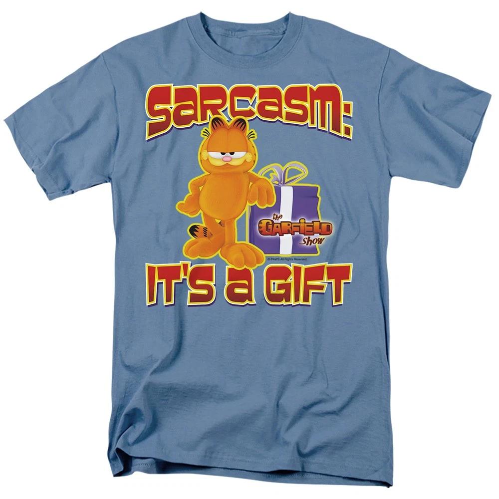 Garfield - Sarcasm - Unisex Short Sleeve Children s T-shirt - Blue 160