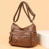 Vintage Pu Leather luksusowe torebki i torebki 2024 wysokiej jakości torba damska Design z wieloma kieszeniami damskie torby na ramię typu crossbody