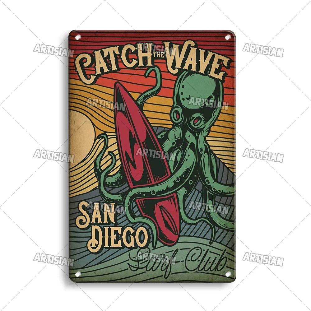 Vintage Surfing Metal Tin Sign Wall Decor 20x30cm
