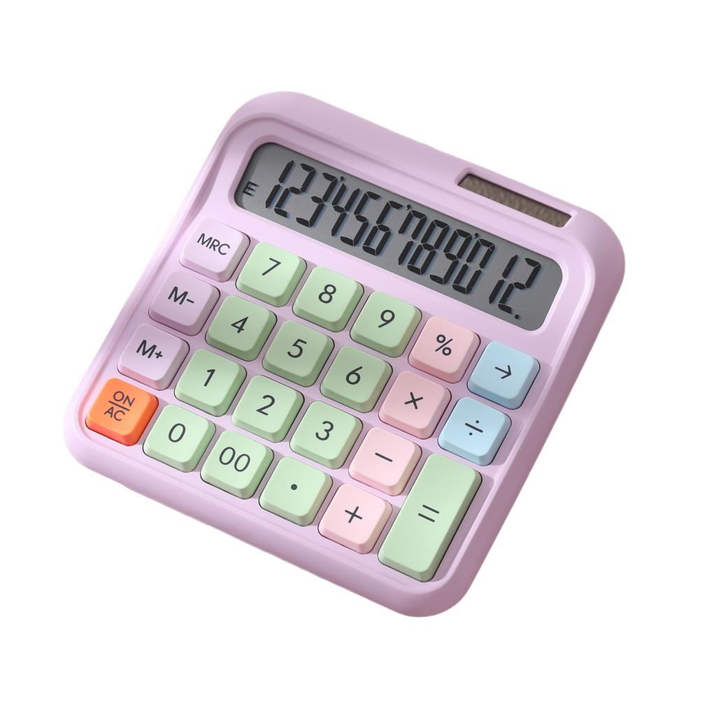 Desktop Calculator 12 Digit Large and LCD Display Big Button Calculators Solar Power and Battery Operated Suitable for Office