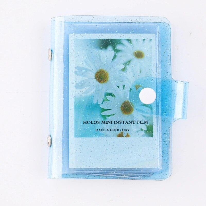 

Прозрачный 36 фотографий желейный цветной фотоальбом для Instax Mini 11 9 8 90, визитная карточка с пленкой, 3 дюйма, фотоальбом, держатель для книг синий