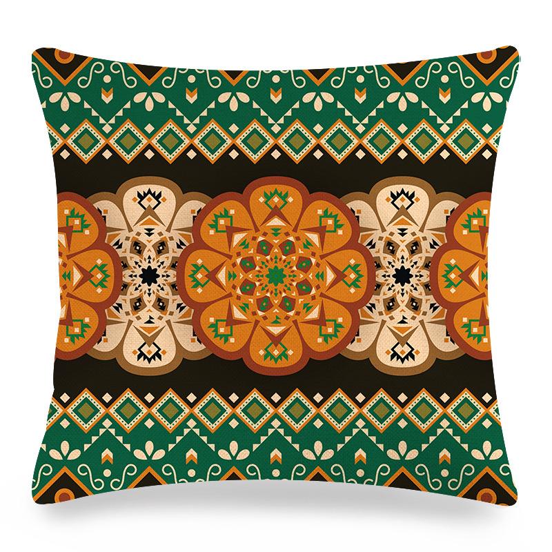 Home Decor Bohemian Aztec Pattern Digital Print Pillow Covers Pattern Cushion Cover Suitable for Sofa Bedroom Car Pillow Cover