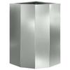 Corner Planter Silver 30 X 30 X 50 Cm Galvanized Steel
