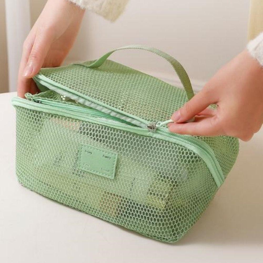 10 Colors Mesh Makeup Bag Multifunction Lipstick Organizer Bags Ladies Toiletry Storage Bag