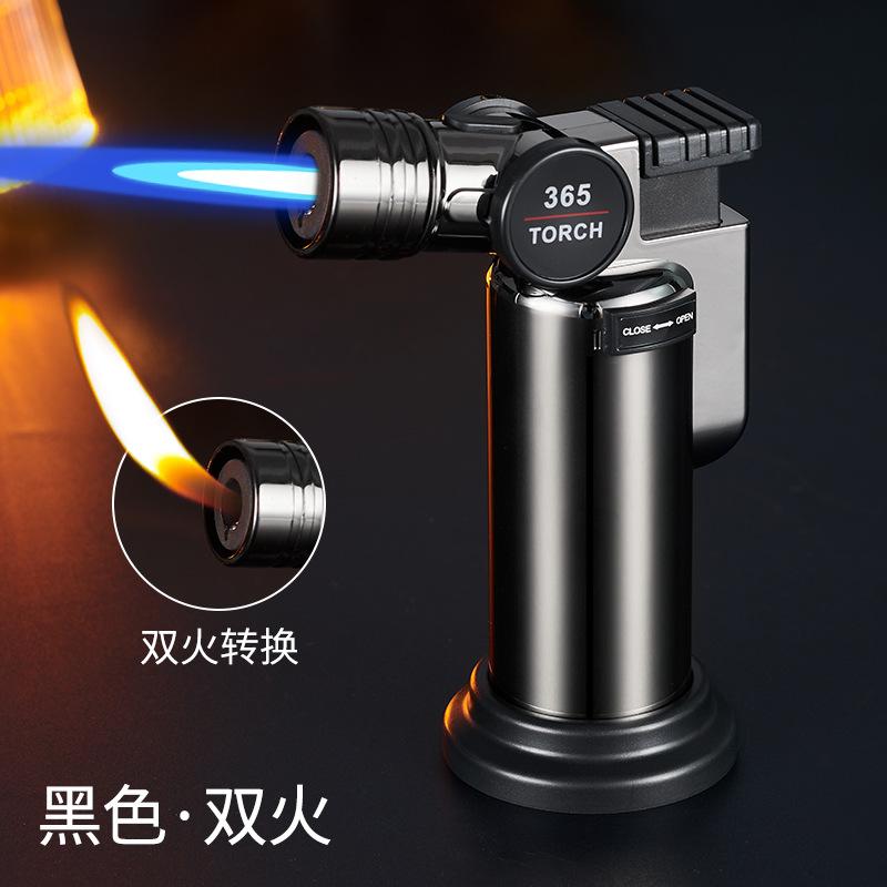 New Direct Blue Flame Open Flame Conversion Lighter Windproof Cigar BBQ Portable Flamethrowers Cigarette Accessories Gift
