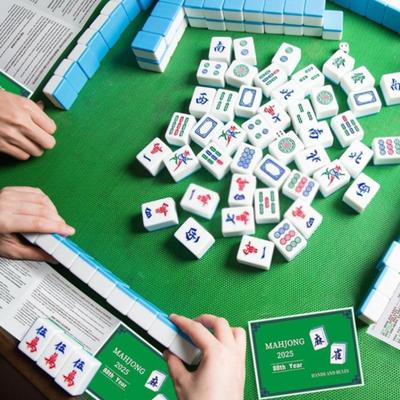 1/2/4/8/10 Adet 2025 Mahjong Skor Kartı Mahjong Ligi Resmi Standart Eller ve Kurallar Mah Jongg Kağıt Skor Kartı Mahjong Talimat Kartı