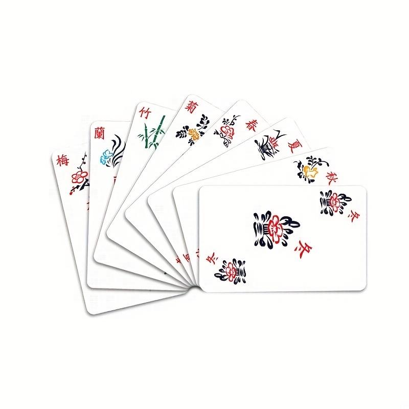 

2 шт., коробка из 144 карт маджонга, коробка из 100 арифметических фишек, дорожная простая упаковка утолщенный маджонг покер, мини-бумажные карты маджонга 2pcs