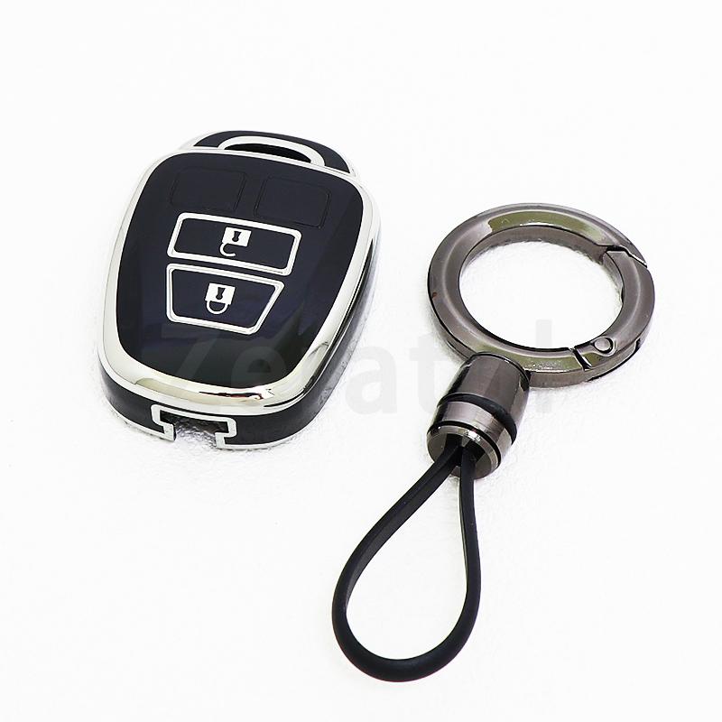 2/3/4 Buttons Car Key Cover Case Tpu Shell Fob Holder For Toyota Camry Rav4 Corolla Tacoma Vios Prius C Highlander Accessories