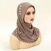 Instant Hemp Muslim Hijab Scarf Abaya Turban for Woman Islamic Women Head Wrap Ready To Wear Hijabs Pinless Neck Cover Turbans