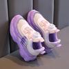 Fashionable Girls' shoes2026Spring and Autumn New Style Leather Dad Shoes for Older Girls, Children's Rotating Buckle Sneakers