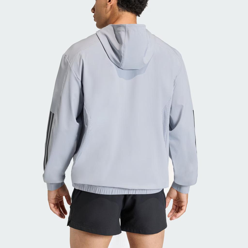 Adidas Essentials Tech Workout Quick-Dry Striped Fitness Hoodie Men tops KQ7482