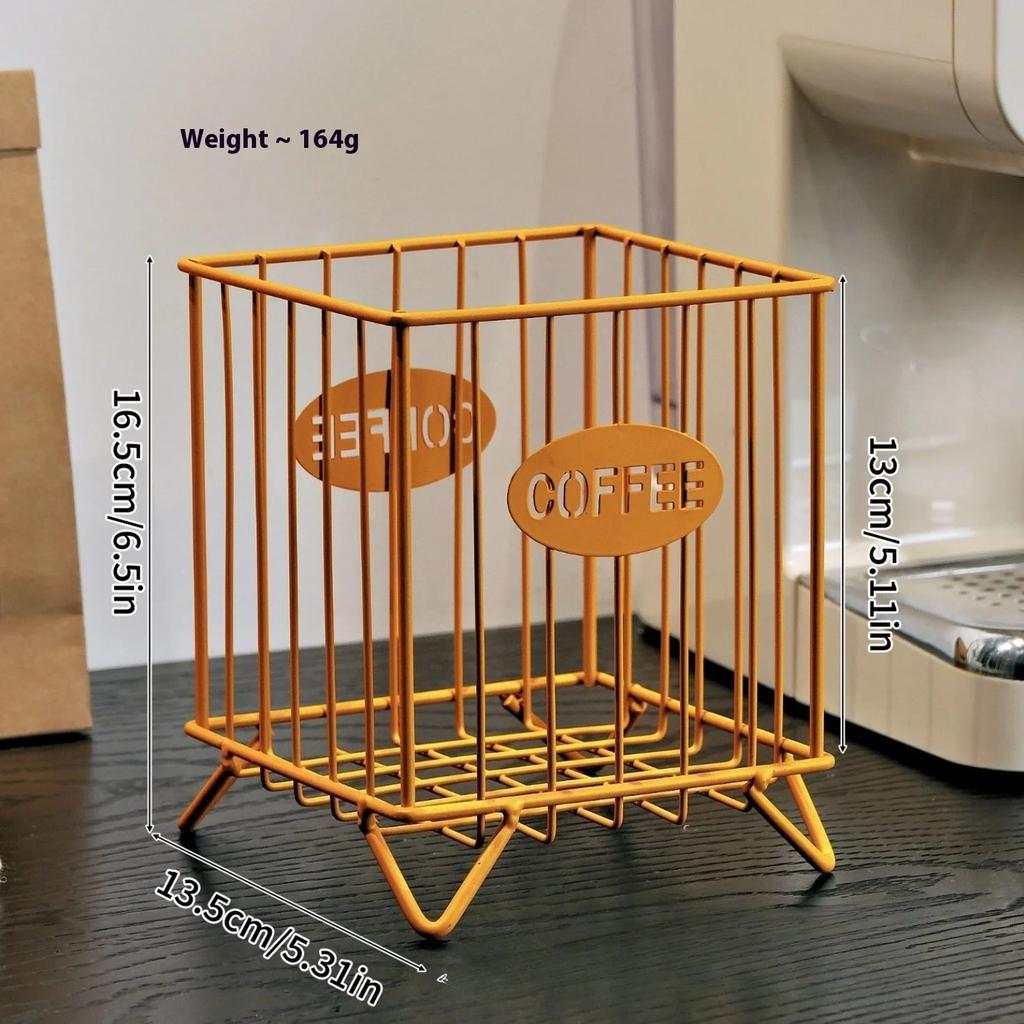 Hot Coffee Pod Holder Large Capacity Coffee Capsule Holder Coffee Creamer Container Irregular Shape Pod Storage Cup