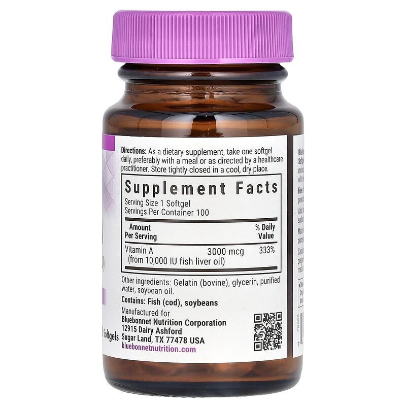 Vitamin A, 3,000 Mcg (10,000 IU), 100 Softgels