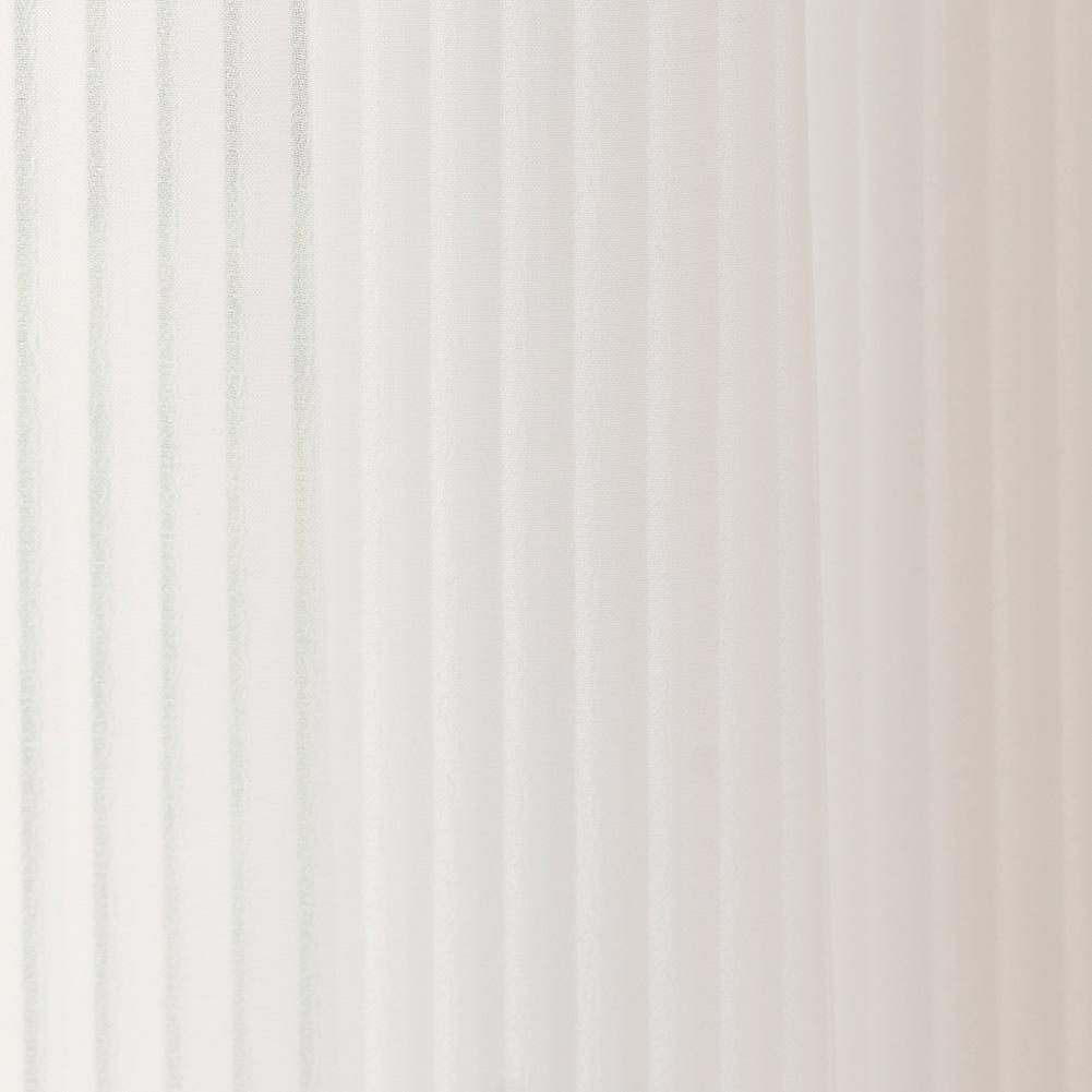 1PC Nuan Series Fabric Upgrade Solid Color Stripe White Tulle Curtain Warm Sheer for Bedroom Living Home Window Decoration