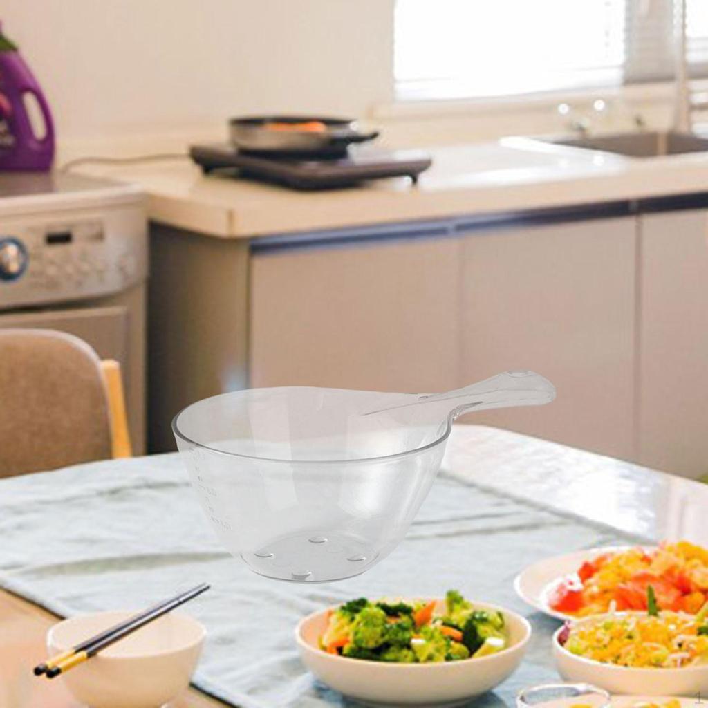 Küchenwasserschöpfer Badelöffel mit Messlinie Leichtgewichtiger Rutschfester Griff