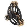 Bearing Gear Finger Toy Meditation Reduce Anxiety Break Bad Habits Bearing 3 Gear Metal Toy Black
