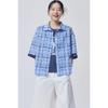 Check Short Sleeve Blouse Babl60631