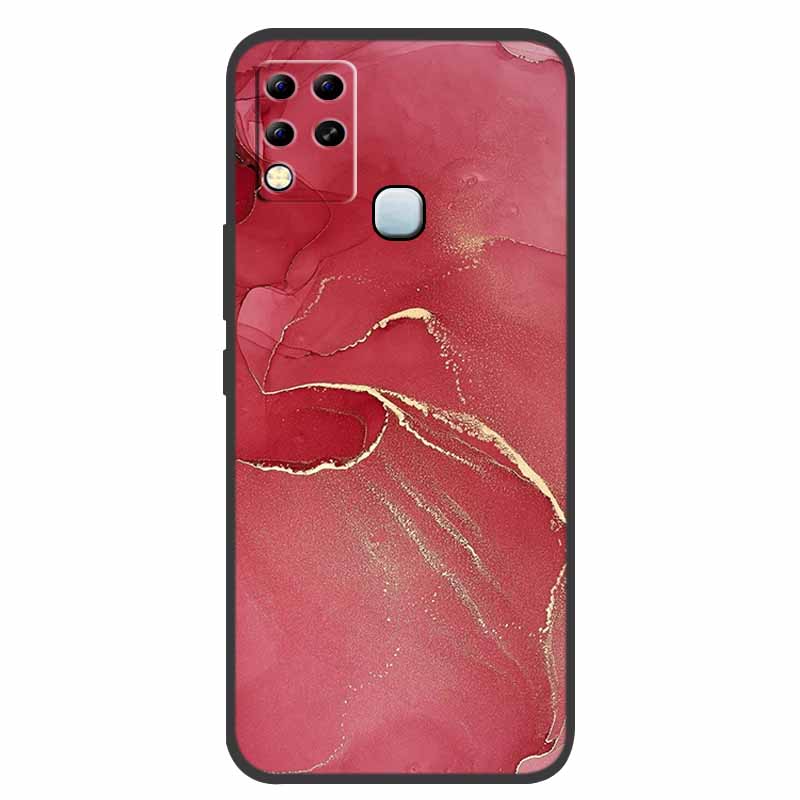 For Infinix Hot 11 G37 Case X689F Marble Silicone Protective TPU Soft Back Cover for Infinix Hot11 G37 128GB Funda Cartoon Coque