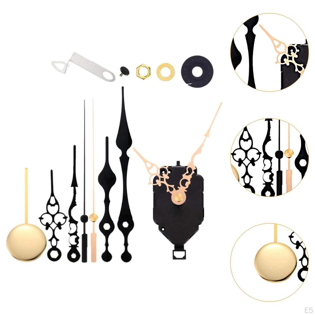 Clockwork Repair Kit with Decorative Hands for DIY Projects