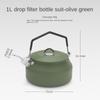 Outdoor 304 Stainless Steel Kettle Picnic Teapot Coffee Pot with Spout 1L