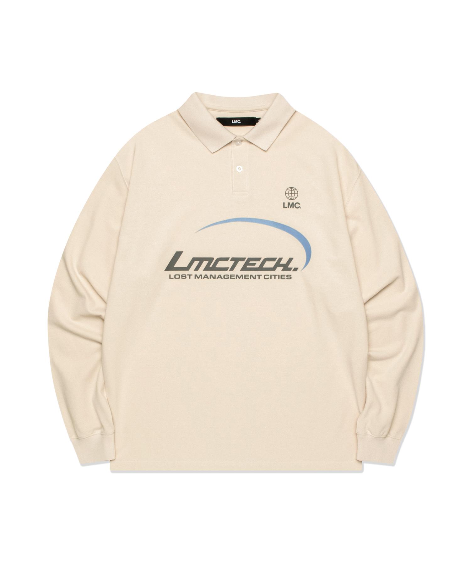 Tech Pk Collar Long Slv Tee Cream Note/L