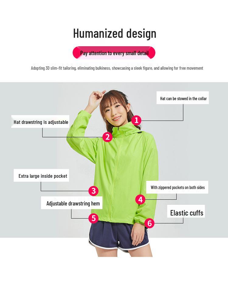 Custom Outdoor Skin Coat: Lightweight, Quick-Drying, Waterproof Sunscreen Jacket for Men & Plus Size Women