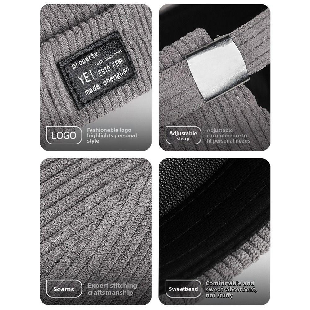 Corduroy Vintage Docker Cap Adjustable Hip Hop Hat Multipurpose Landlord Hat Outdoor