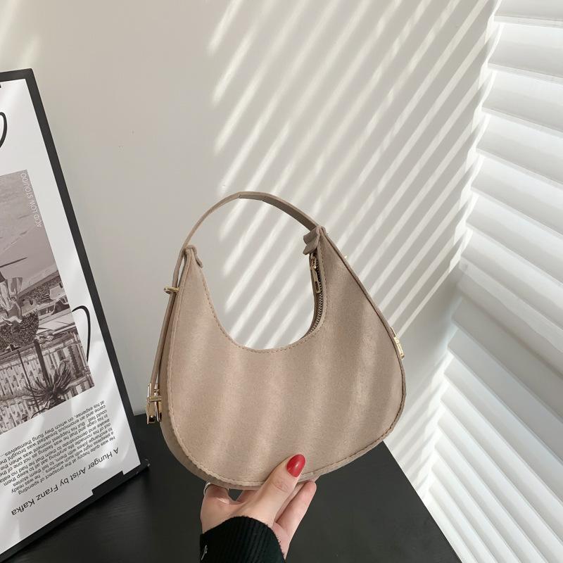 Solid Color Temperament Women's Bag Trend Winter New Stone Pattern Armpit Bag Casual Shoulder Handbag