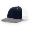 Custom 3D Embroidery Logo Baseball Dad Cap Richardson 112 Trucker Hat with Mesh Cap & Leather Patch Common Fabric Feature