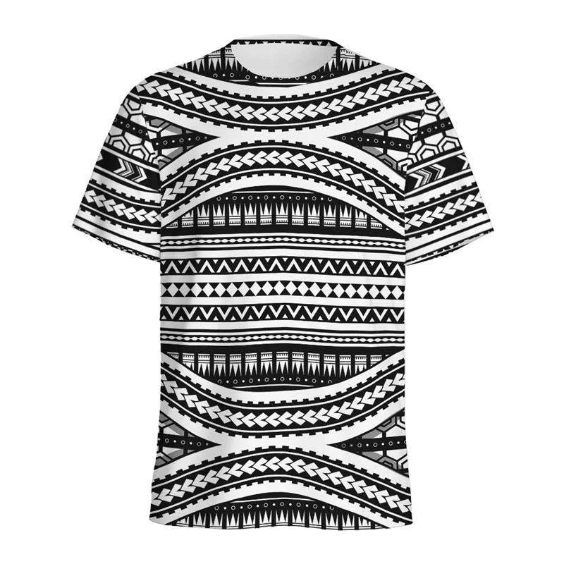 

Maori Tribal 3D Printed T-shirt For Men Polynesian Tattoo Pattern Round Neck Short Sleeves T-shirt Over sized Street Tee Shirt 6XL