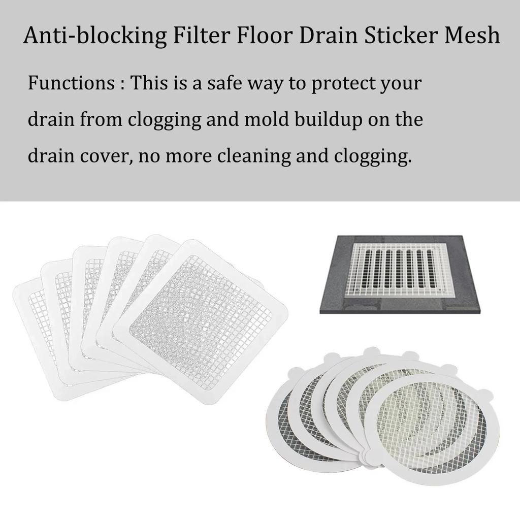 10-50pcs Disposable Shower Drain Hair Catcher Mesh Drain Covers Floor Sink Strainer Filter Hair Stopper For Bathroom Kitchen
