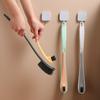 Long Handle Cleaning Brush Soft Hair Curved Brush Handle Double Head Toilet Brush  Bathroom