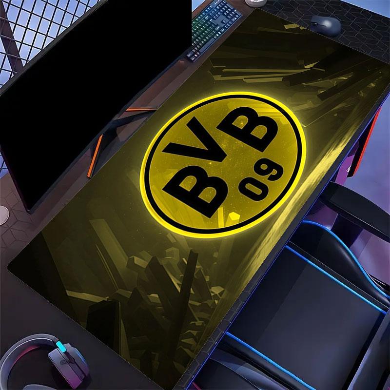 Dortmund Mauspad, Große Gaming Schreibtischmatte, Rutschfestes XXL-Mauspad für Laptop & Tablet, Mini-PC-Spielmatte mit Genähten Kanten