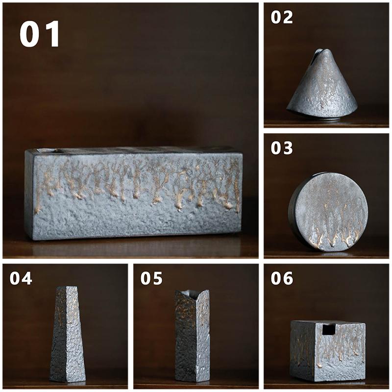 Japanese Abstract Ikebana Ceramic Vases Tea Ceremony Zen Meditation Decor Flower Frog Pottery Home Garden Kenzan Crafts