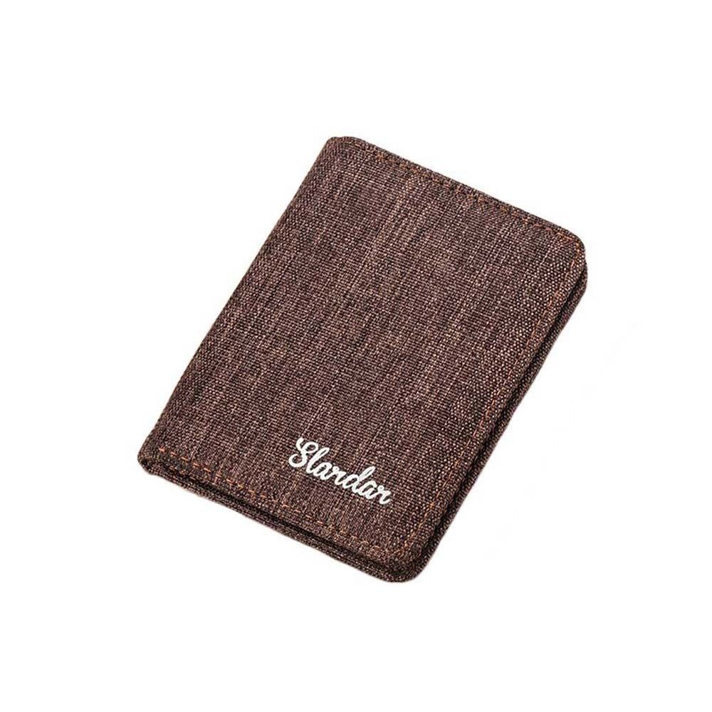 

Обложка для ID-карты Холщовый кошелек для монет Держатель для фотокарточек Держатель для визиток Мужской холщовый кошелек Бизнес кофейный