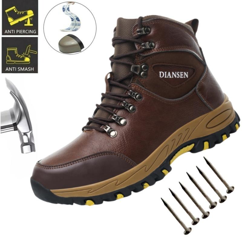 Waterproof Safety Shoes Men Work Shoes Steel Toe Cap Working Boots Sneakers Man Anti Puncture Breathable Sport Work Boots