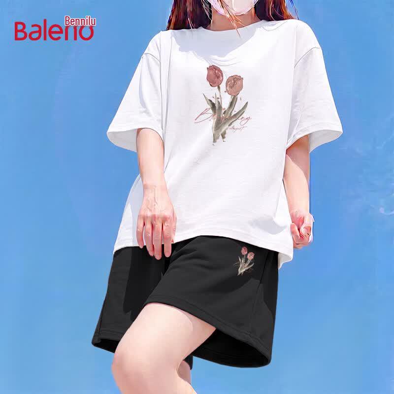 Baleno Women s Cotton Short Sleeve Capri Set S