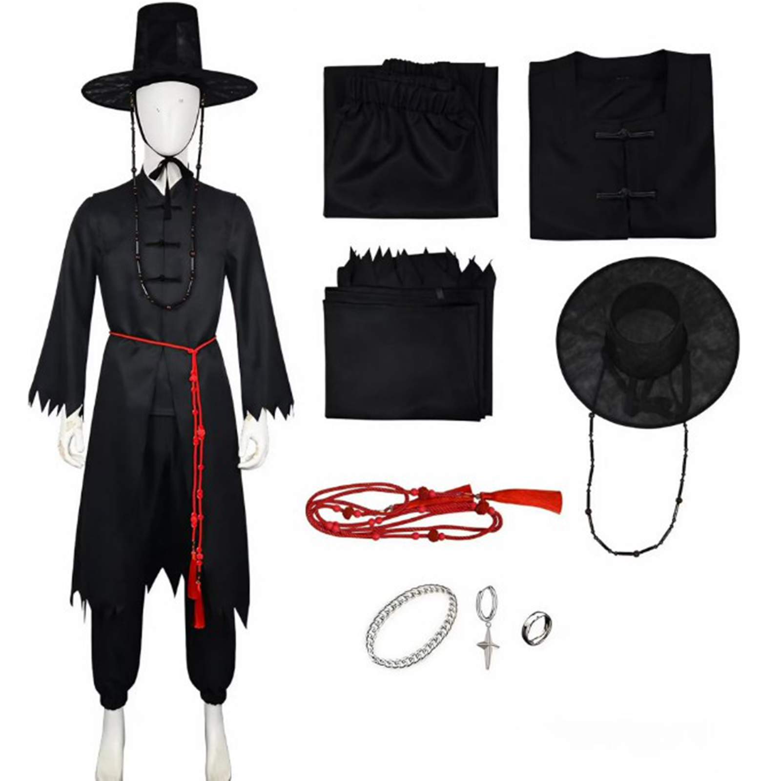 

COSPLAY Men‘s Costume Festival Performance Costume Play Costume L чёрный
