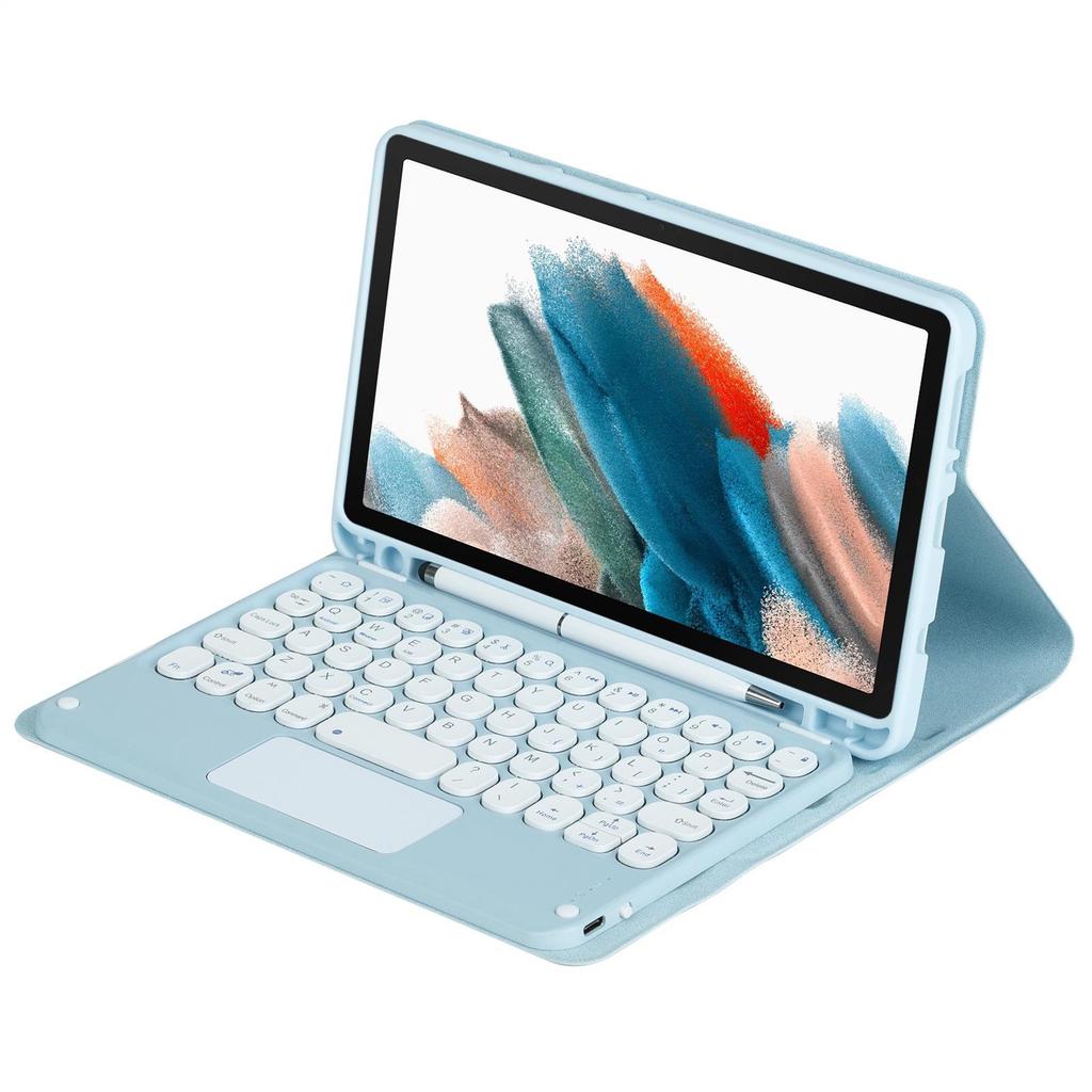 Compatible with Samsung Galaxy Tab A11: Case with Pen Slot & Round Cap Bluetooth Keyboard for 8.7-inch Tablet.