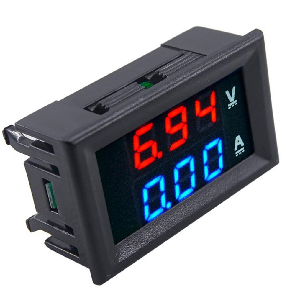 New DC1 100V 10A Digital Double Color Blue & Red LED Display Voltmeter Ammeter Voltage Current Indicator Home Use Tool