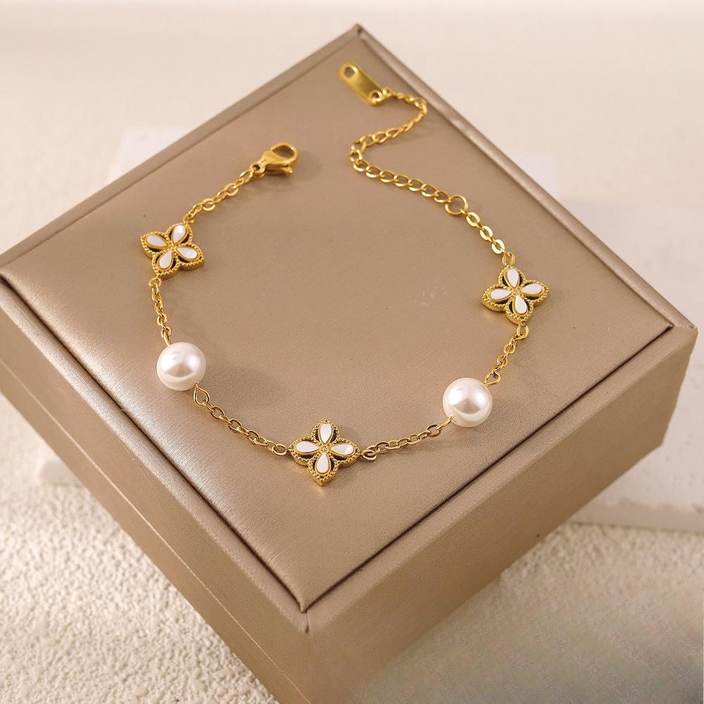 Four-leaf Clover Zircon Bracelet - Colorful Zircon Fashion Luxury Bracelet 18K