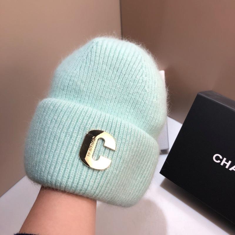 

Big head bib rabbit fur knitted hat women s thickened winter warm autumn and winter hat ear protection wool cold hat мятный зеленый